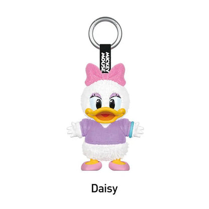 Labubu Loot Mickey Family plush pendant keychain featuring cute, collectible figures from the Disney series.
