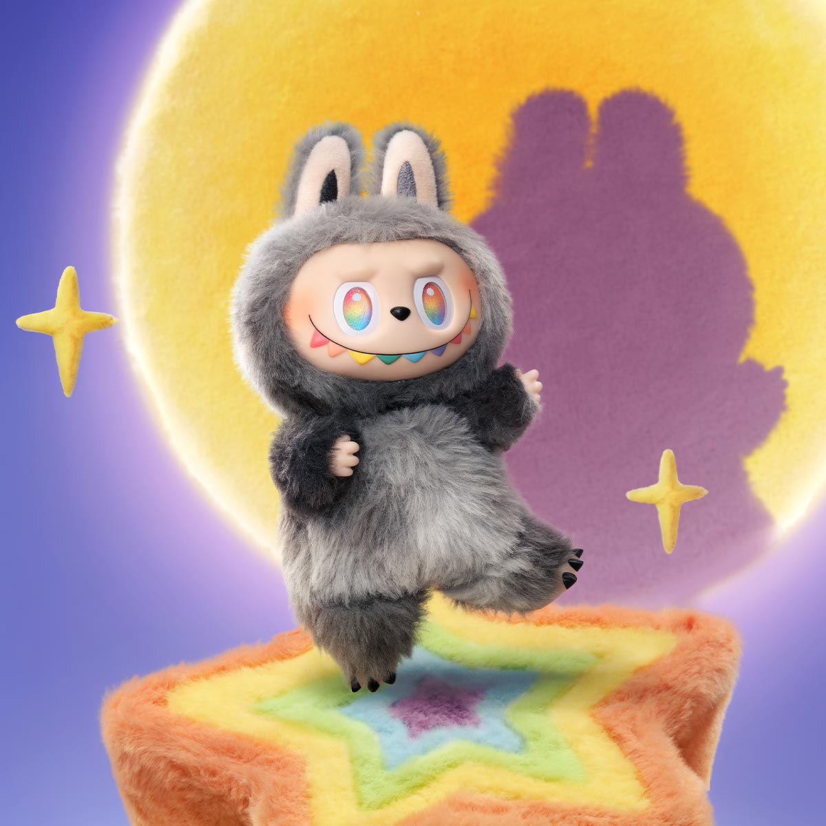Labubu Loot The Monsters Big Into Energy vinyl plush pendant featuring a colorful, soft plush character from the series.