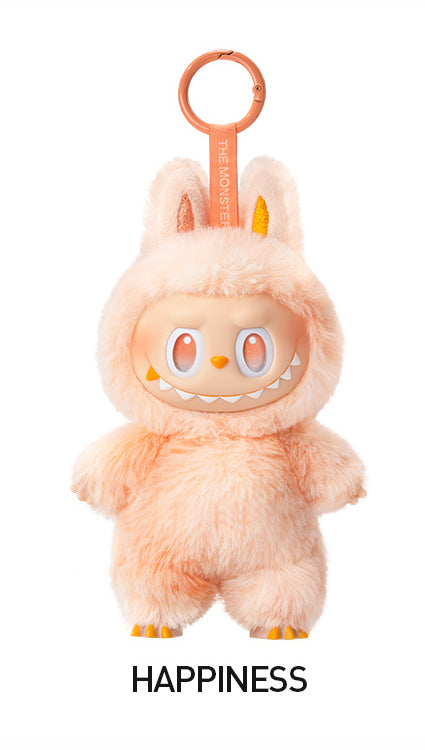 Labubu Loot Big Into Energy Series vinyl plush pendant featuring The Monsters, a soft, colorful plush toy with detailed character design.