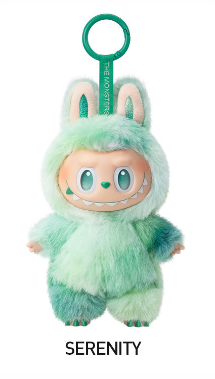 Labubu Loot The Monsters Big Into Energy Series vinyl plush pendant featuring colorful, soft plush character design.
