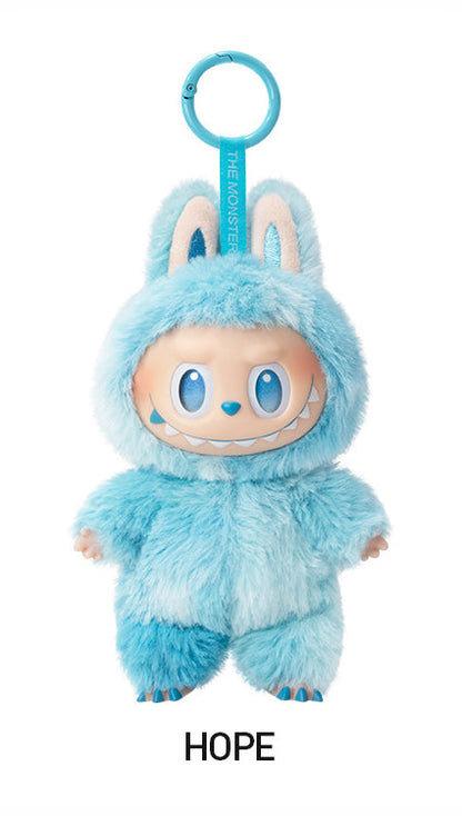Labubu Loot The Monsters Big Into Energy vinyl plush pendant, soft and colorful plush toy with a pendant design.