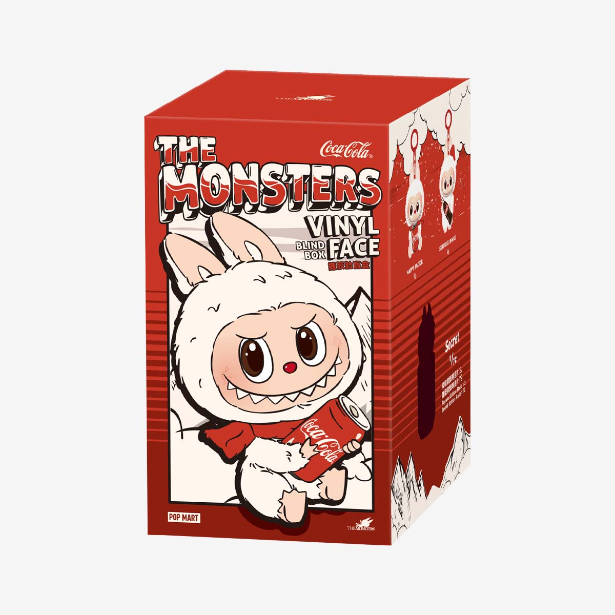 Labubu Loot plush pendant featuring The Monsters Coca-Cola Series vinyl face, soft and collectible accessory.