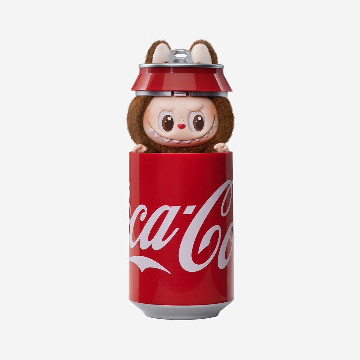 Labubu Loot Coca-Cola Series vinyl face plush pendant from The Monsters collection, featuring a colorful, soft plush design.