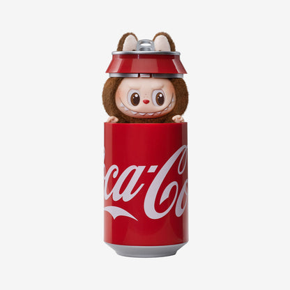 Labubu Loot Coca-Cola Series vinyl face plush pendant from The Monsters collection, featuring a colorful, soft plush design.