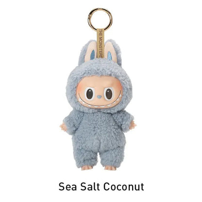 Labubu Loot plush pendant featuring The Monsters' Exciting Macaron vinyl face, soft and collectible plush toy.