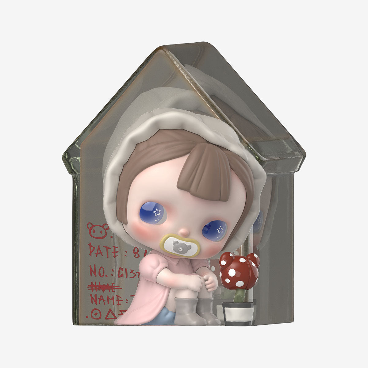 Labubu Loot TINYTINY-Prologue Series plush pendant in a blind box, featuring a small, soft, collectible plush toy with detailed design.