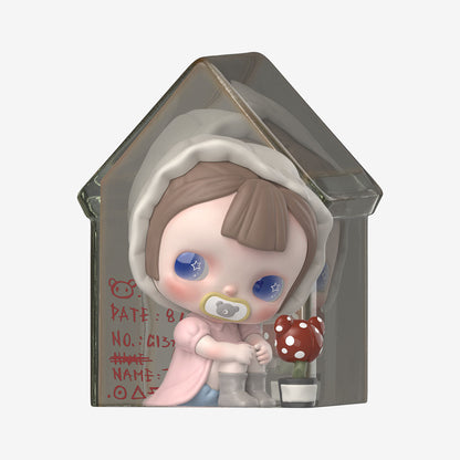Labubu Loot TINYTINY-Prologue Series plush pendant in a blind box, featuring a small, soft, collectible plush toy with detailed design.