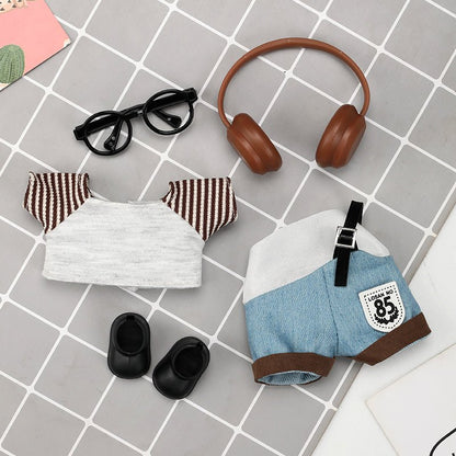 Blue Labubu Hip Hop Music Outfit set featuring stylish streetwear, perfect for casual and dance performances.