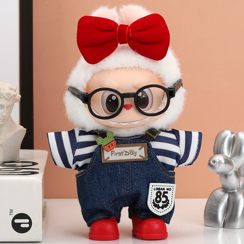Labubu Red Ribbon Darling Outfit set featuring a red ribbon design, perfect for stylish small pets or dolls.
