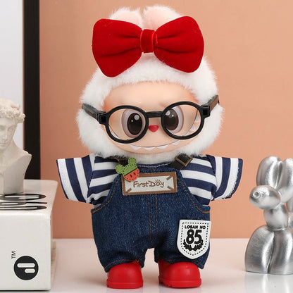 Labubu Red Ribbon Darling Outfit set featuring a red ribbon design, perfect for stylish small pets or dolls.