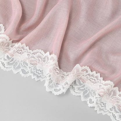 Lace Trim Print Hijab Shawl(MH224)