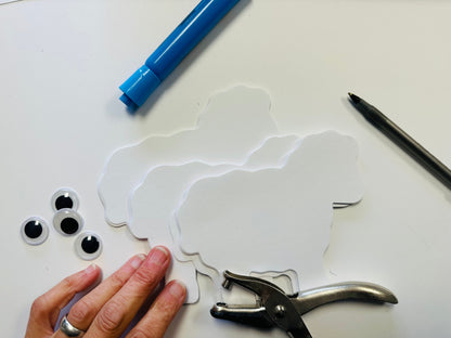 SHAPES ETC. Sheep Single Color Creative Cut-Outs- 5.5"