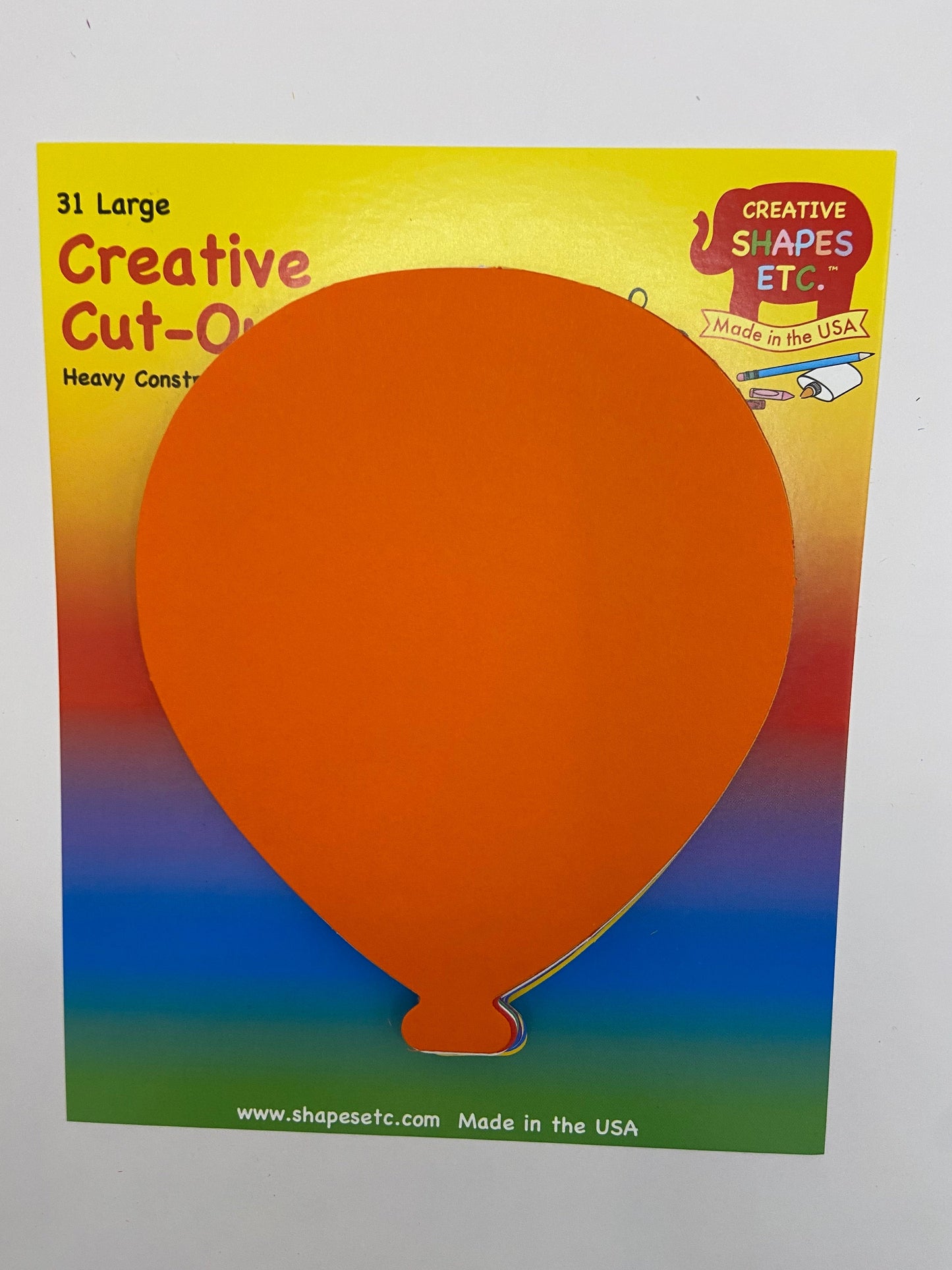SHAPES ETC. Balloon Assorted Color Creative Cut-Outs- 5.5"