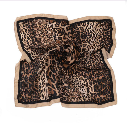 Leopard Print Square Scarf Hijab (MH182)
