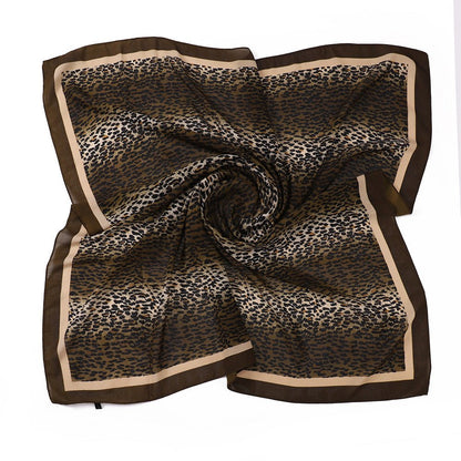 Leopard Print Square Scarf Hijab (MH182)