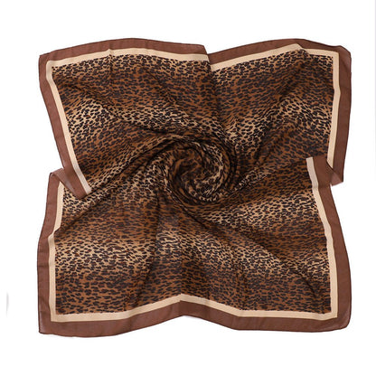 Leopard Print Square Scarf Hijab (MH182)