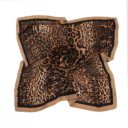 Leopard Print Square Scarf Hijab (MH182)
