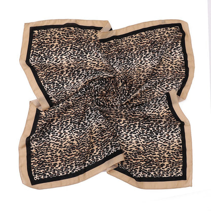 Leopard Print Square Scarf Hijab (MH182)