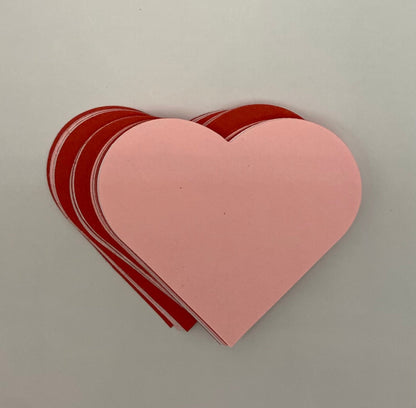 SHAPES ETC. Heart Large Tri-Color Creative Cut-Outs- 5.5”