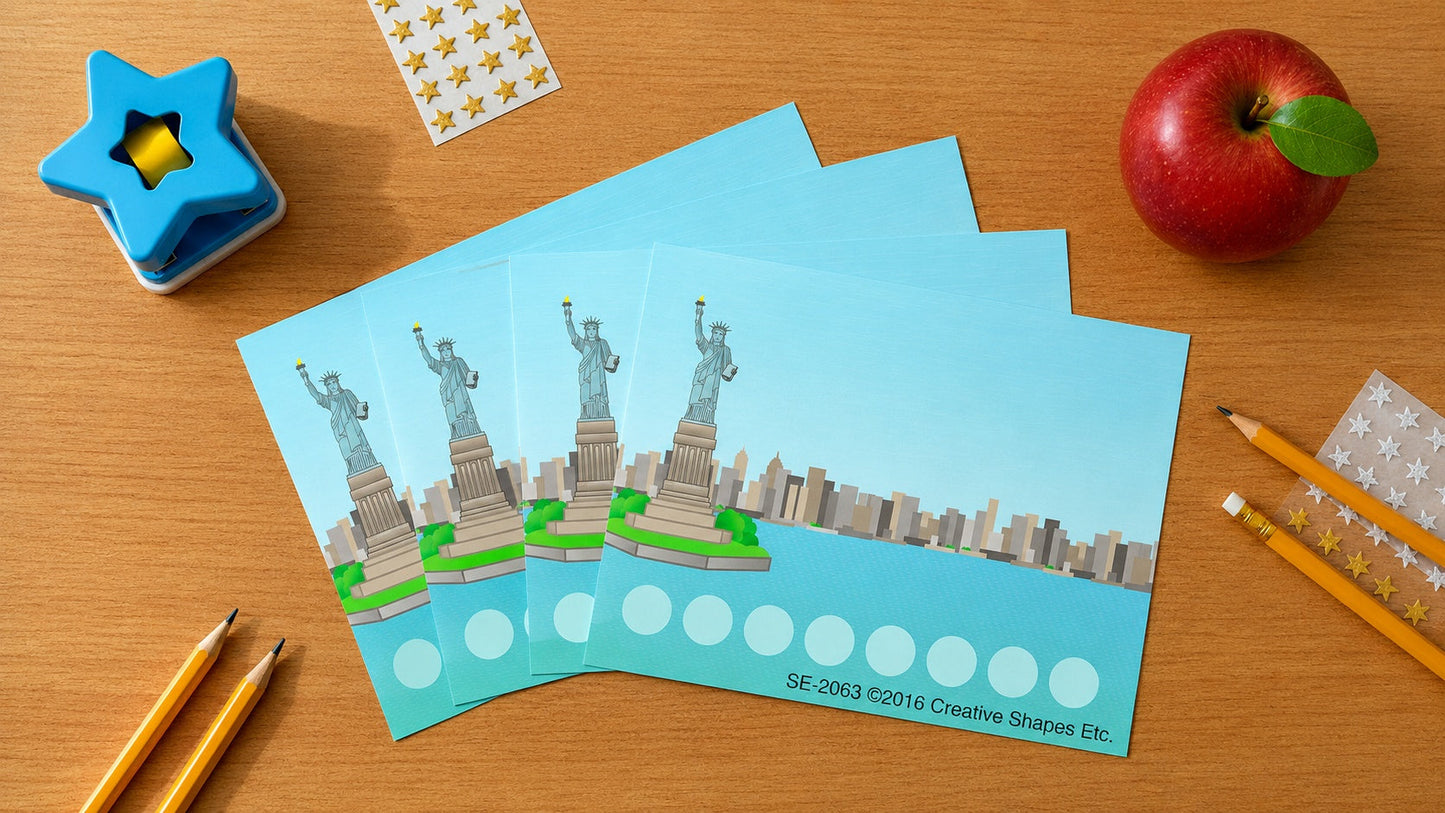 SHAPES ETC. Incentive Punch Cards - Liberty