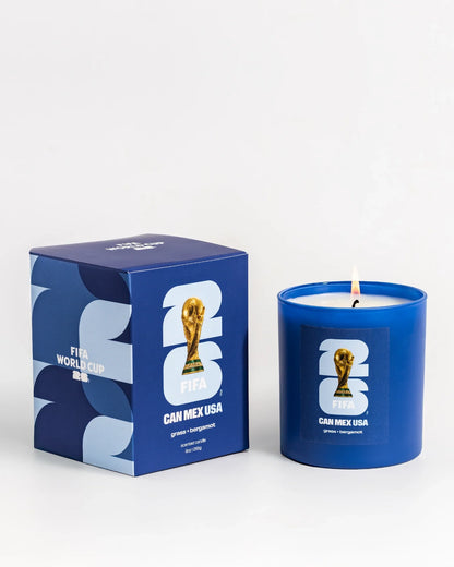 FIFA World Cup 2026 USA themed candles by Literie Candles, featuring patriotic designs and vibrant colors.