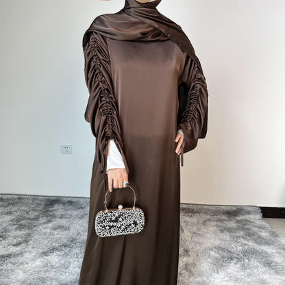 Loose Swing Adjustable Lantern Sleeve Abaya Dress (MA167)
