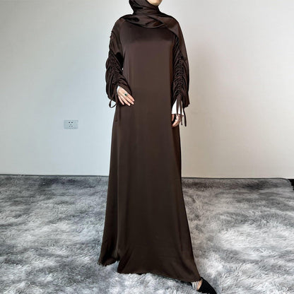 Loose Swing Adjustable Lantern Sleeve Abaya Dress (MA167)