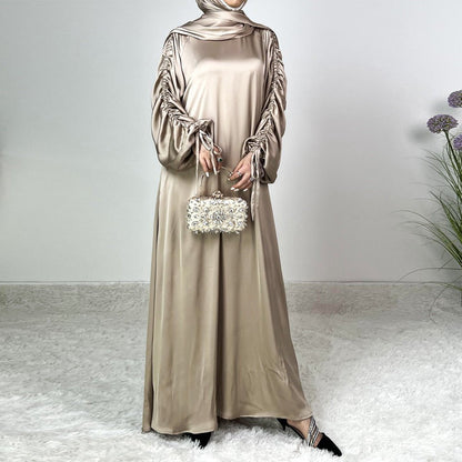 Loose Swing Adjustable Lantern Sleeve Abaya Dress (MA167)
