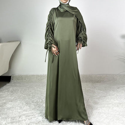 Loose Swing Adjustable Lantern Sleeve Abaya Dress (MA167)