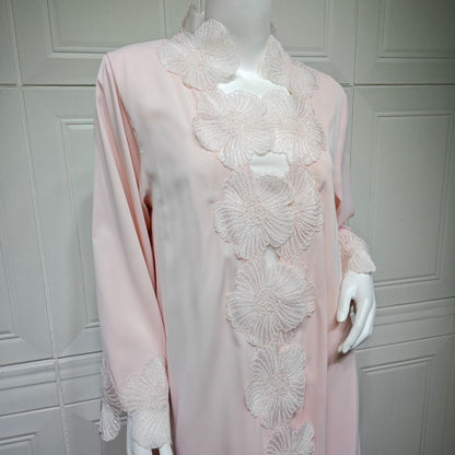 loral Appliqué Open Abaya (MOA286)