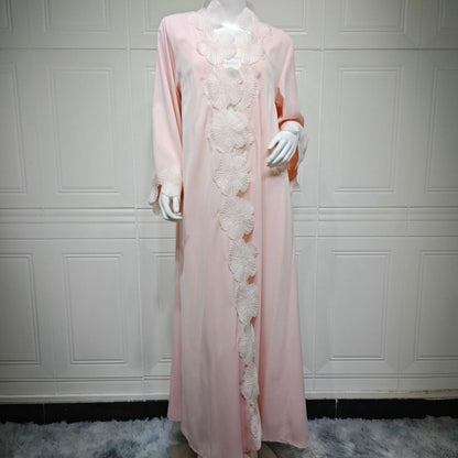 loral Appliqué Open Abaya (MOA286)