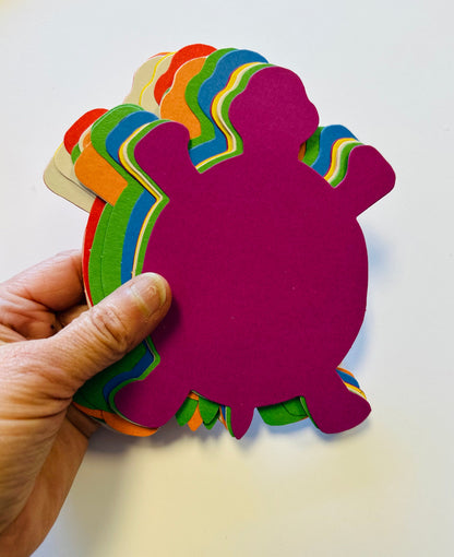 SHAPES ETC. Turtle Assorted Color Creative Cut-Outs- 5.5"