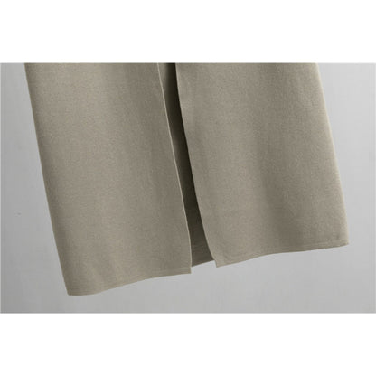 Luxury Knit Oversized Shawl Cardigan Three-Piece Set (MS090)