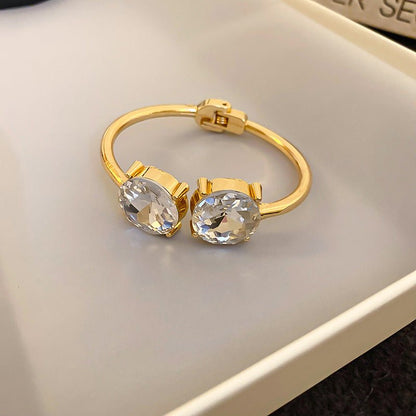 Luxury Minimalist Glossy High-grade Shiny Bracelets -   Simple Temperament Cold-Tone Bangles (MAC242)