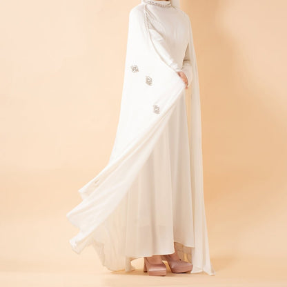 Luxury Satin Royal Cape Abaya(MA326)