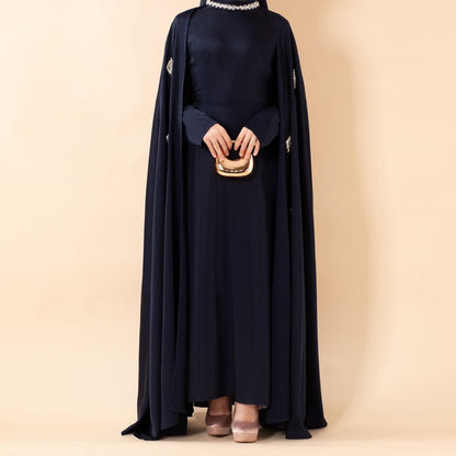 Luxury Satin Royal Cape Abaya(MA326)