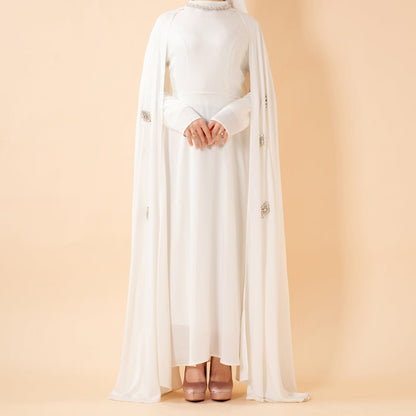 Luxury Satin Royal Cape Abaya(MA326)