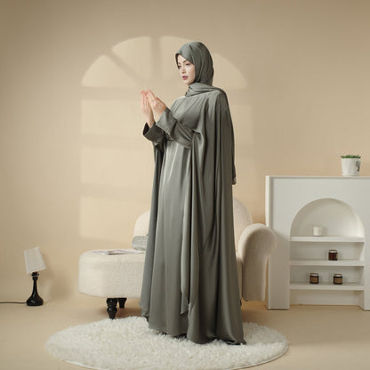 Luxury Wedding Abaya 3-Piece Bridal Abaya Set (MOA044)