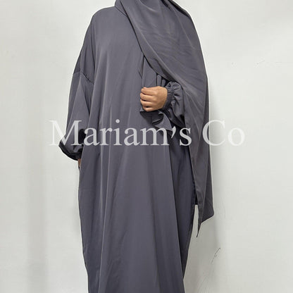 Hijab Attached Hoodie Abaya (MA001)