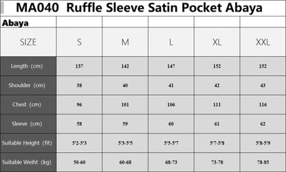 3-Layer Diamond Ruffle Sleeve Abaya With Pockets (MA040)