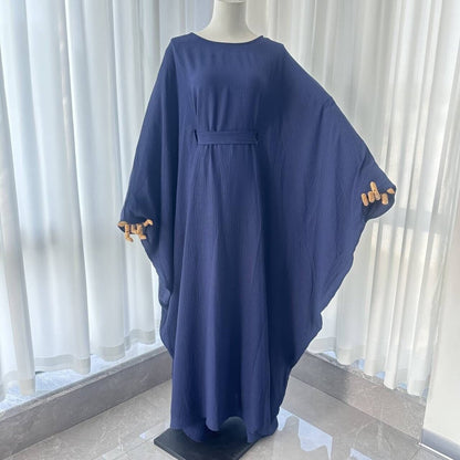 Crepe Batwing Loose Abaya 2-Piece Set (MA090)