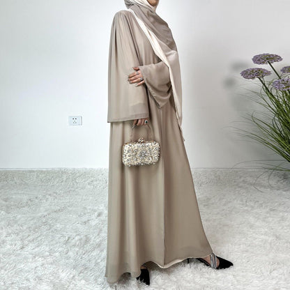 Patchwork Color Clash Abaya 2-Piece Set (MA100)