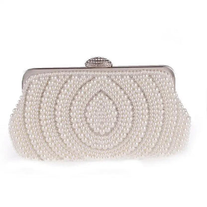 MAC023 Pearl beaded clutch bag