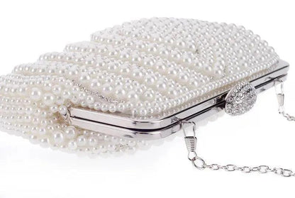 MAC023 Pearl beaded clutch bag