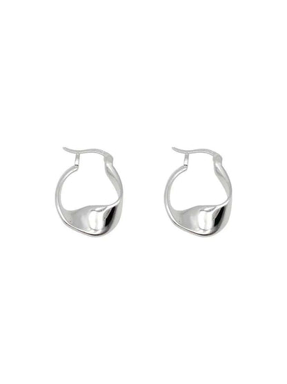 MAC063 Filled Twisted Ear Buckle Earrings