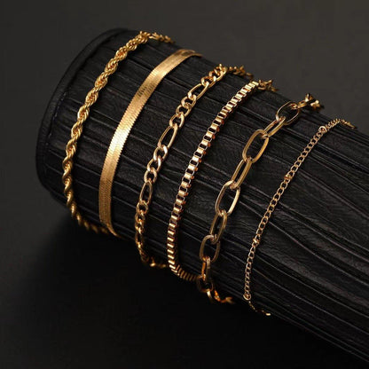 MAC092 Bohemian Minimalist Metal Multi-Layer Bracelet