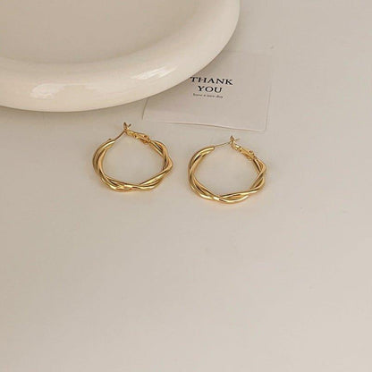 MAC096 925 sterling silver needle high-end French style earrings