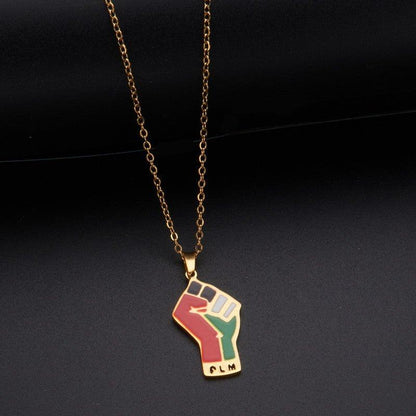 MAC100 Stainless Steel Vintage keffiyeh Palestine Map Pendant Necklace