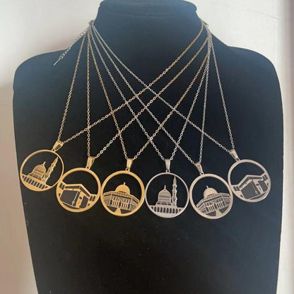 MAC111 Stainless Steel Masjid Pattern Necklace