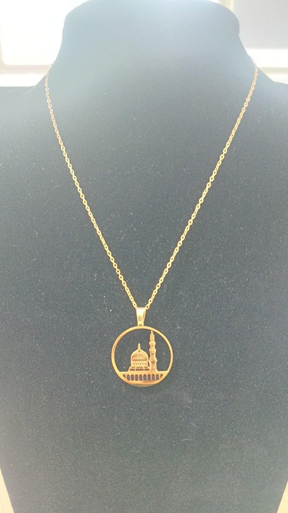 MAC111 Stainless Steel Masjid Pattern Necklace